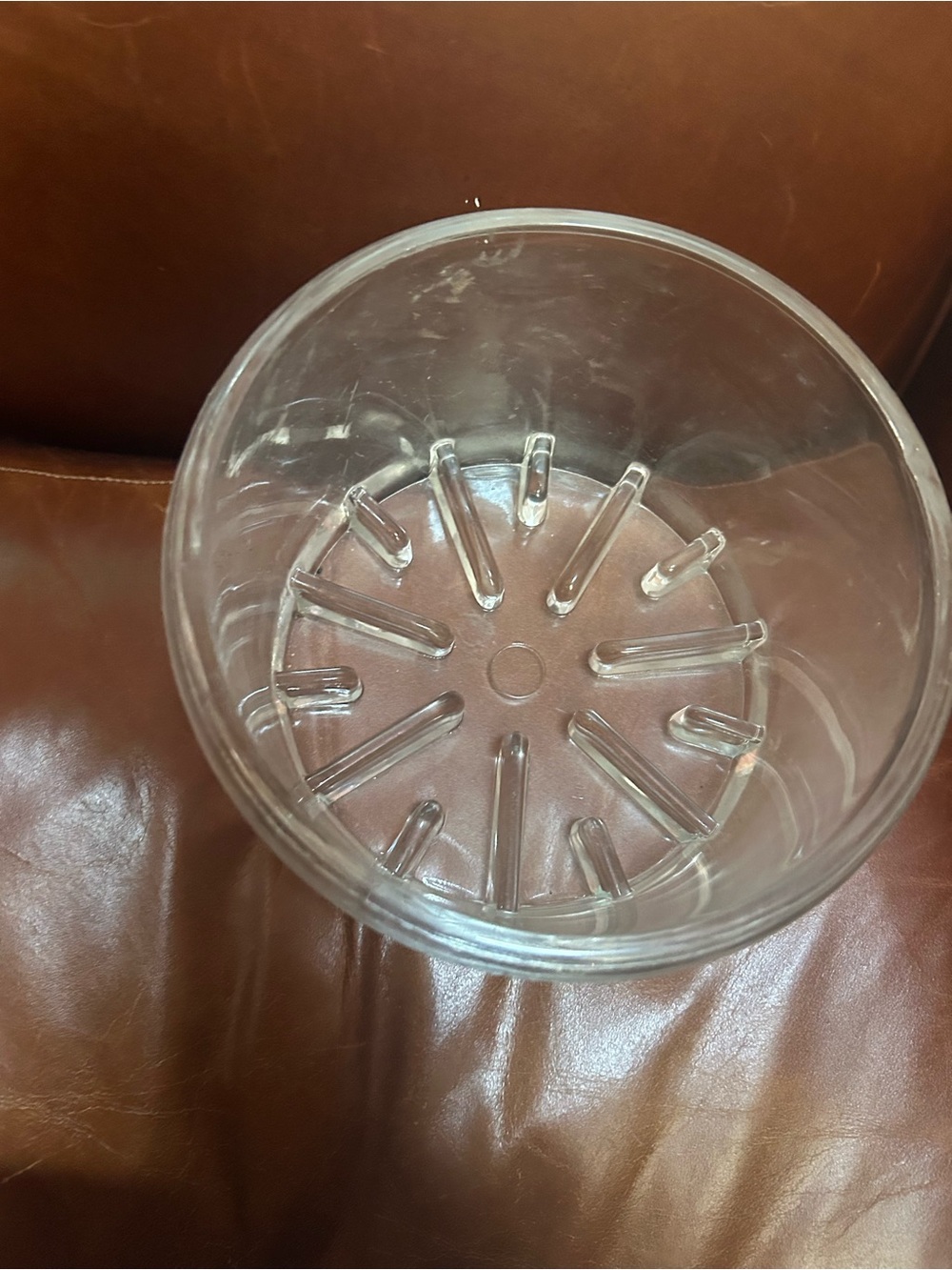 vintage 1930s-1940s heavy clear glass "Sanitary Cheese Preserver" container